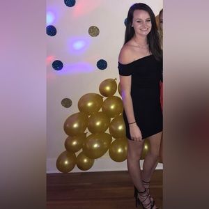 Forever 21 Black Off the Shoulder Dress